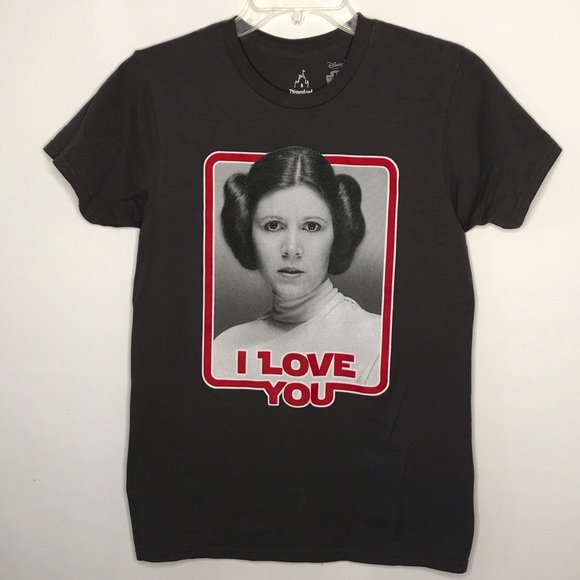 Star Wars Tops - Disney Star Wars Leia I Love You Tee